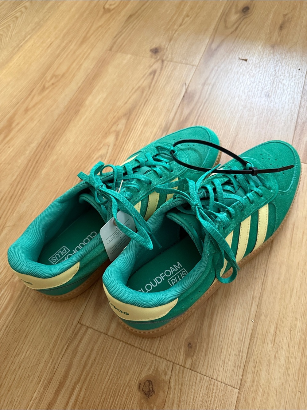 Adidas Green Sneakers with Yellow